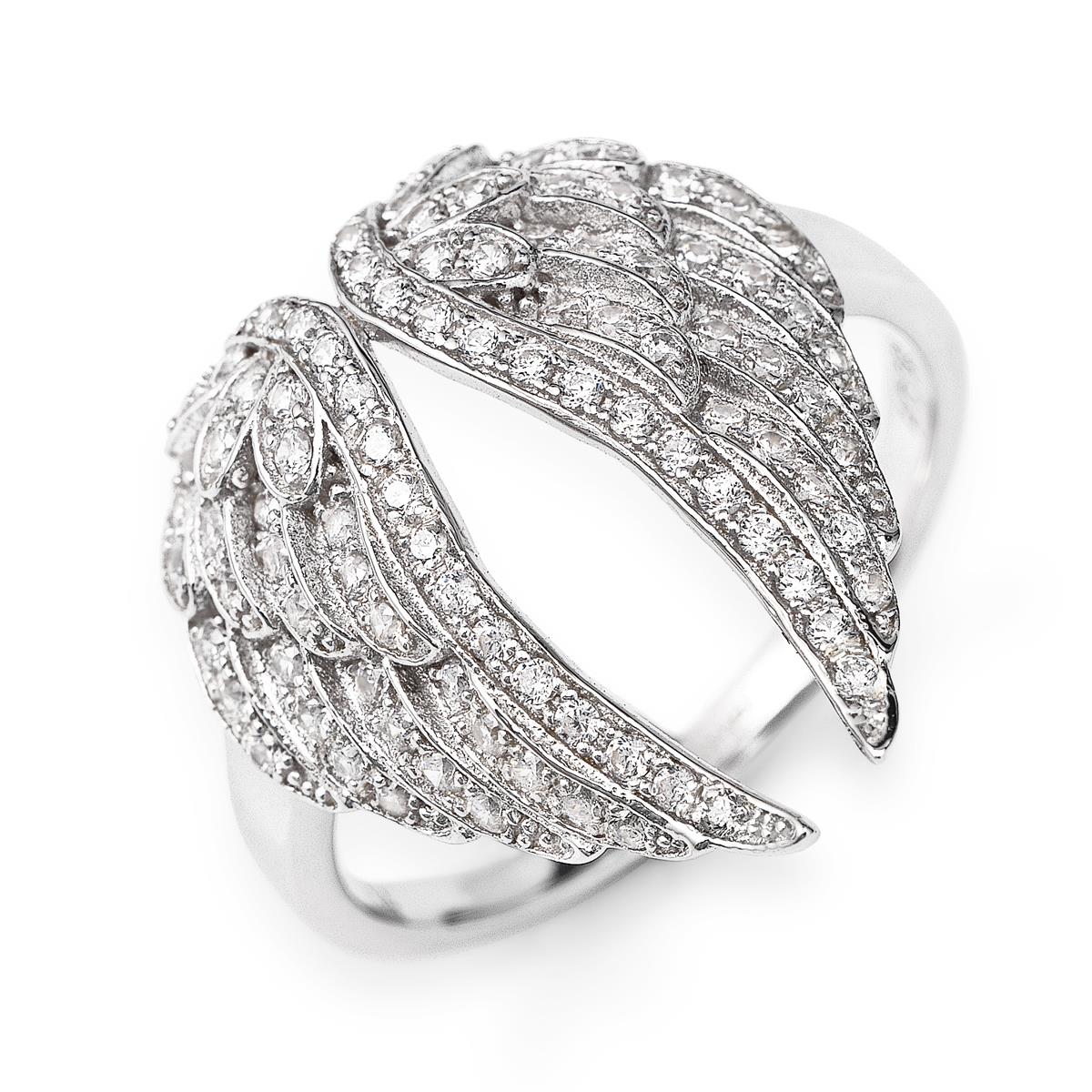 Ring Timeless Wings with Zirconia