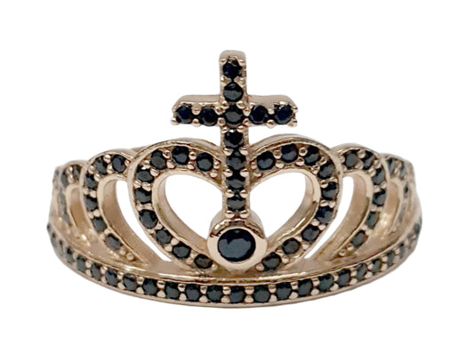 Ring Lovely Corona with Black Zirconia