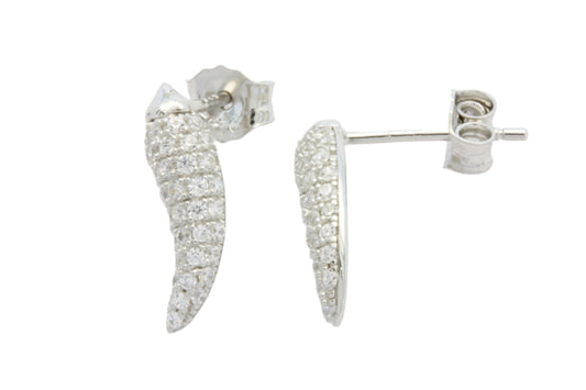 Earrings Cornetto in White
