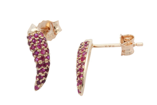 Earrings Cornetto in Red