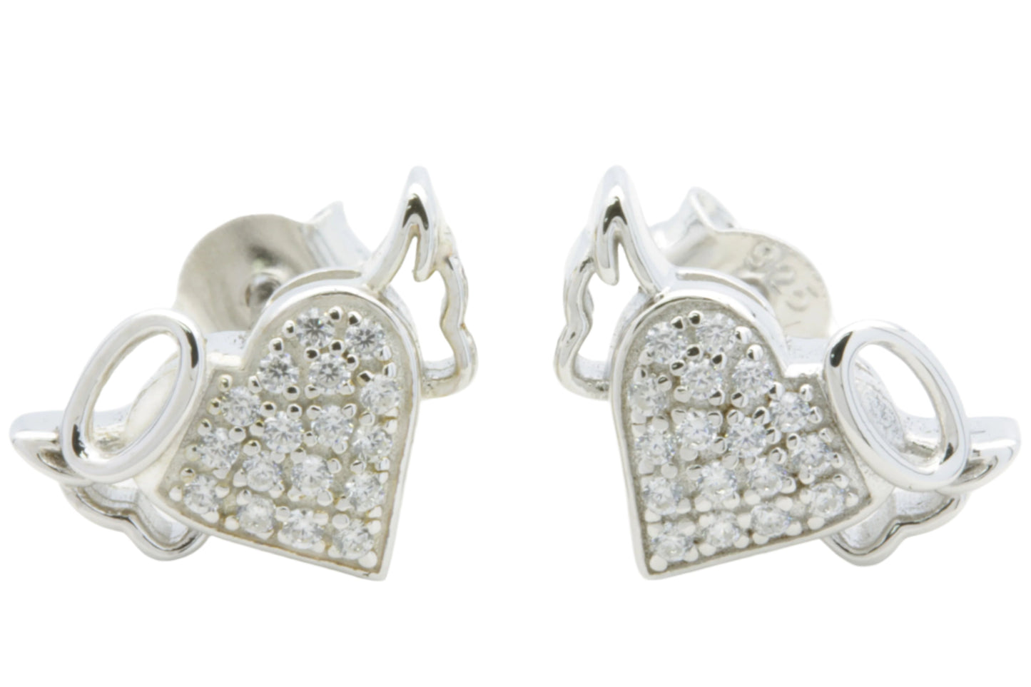 Heart and Little Angel Earrings
