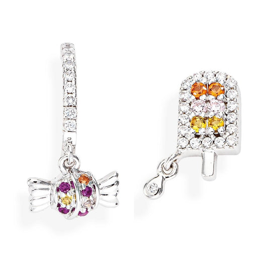 Earrings Candy and Ice Cream with Zirconia