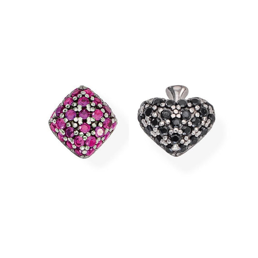 Earrings Spade and Diamond with Zirconia
