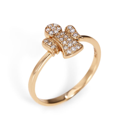Ring Angelo with Zirconia in Red Plating